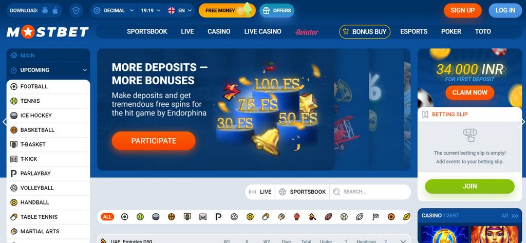 Apostas ao Vivo com a Mostbet Brasil